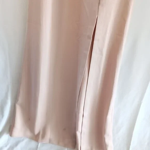 BHLDN Anthropologie Pale Pink Gown Prom Formal Wedding Size 8 - Picture 11 of 16